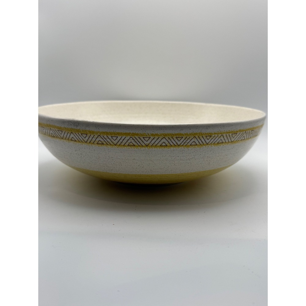 Vtgβ Franciscan Dinnerware Serving Bowl Yellow Speckled Geometric USA 9.5"